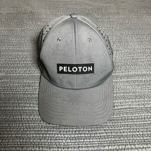 Peloton Hat Gray Performance Baseball Cap Laser Cut Perforated Snapback Unisex